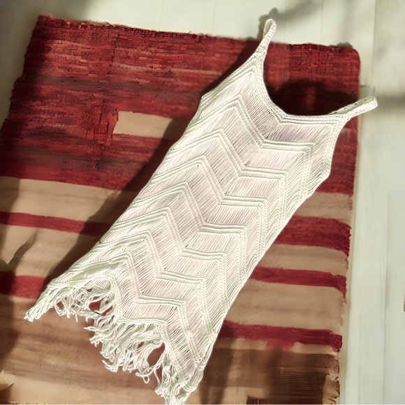 Macrame Mini Tassel Beach Flapper Dress OS - Picture 5 of 10
